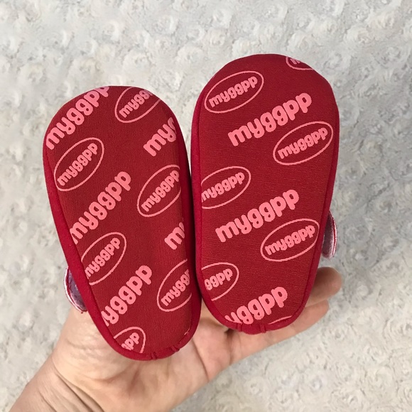 Myggpp Red Baby Girl Shoes Size 1 - Picture 3 of 3